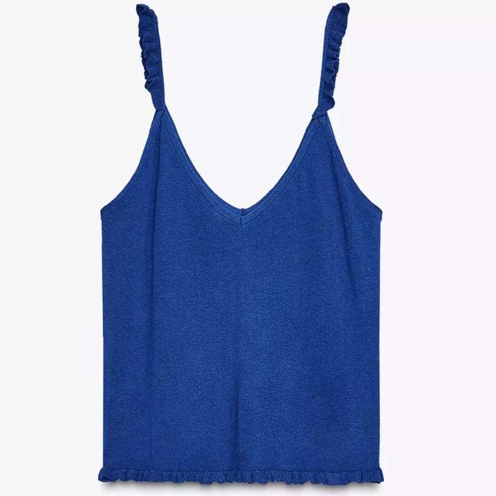 Zara Ruffle Strappy Knit Top - Picture 7 of 8